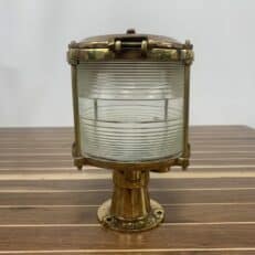 Navigational Post Light With A Clear Fresnel Lens
