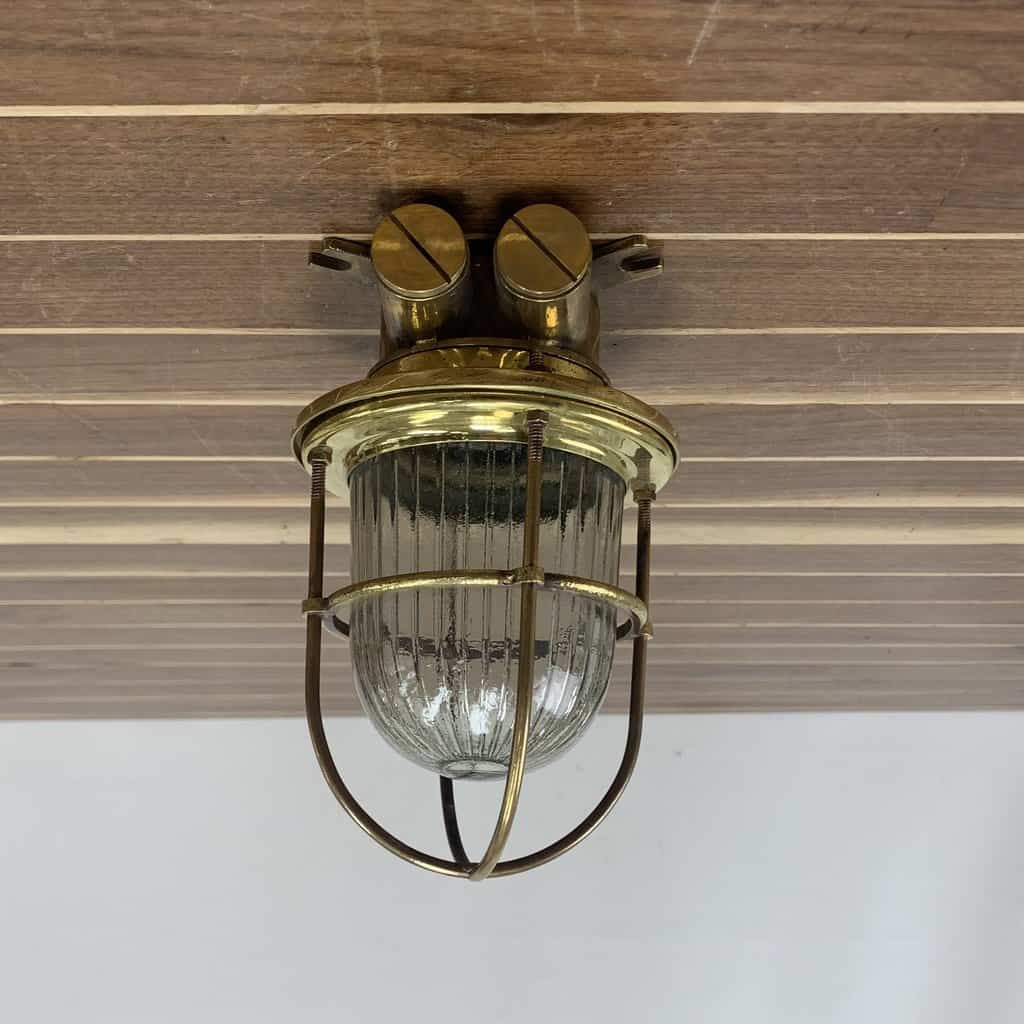 Nautical Weathered Brass Ceiling Light - Nautical Items
