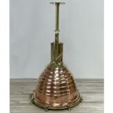 Large WISKA Copper and Brass Beehive Pendant Light WITH CHAIN