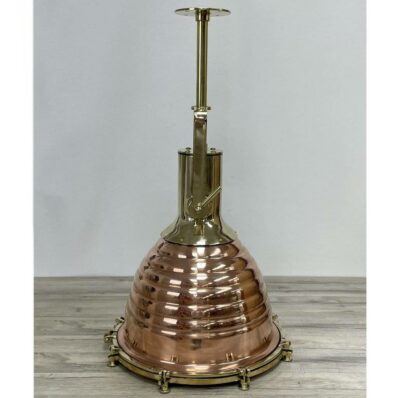Large WISKA Copper and Brass Beehive Pendant Light WITH CHAIN