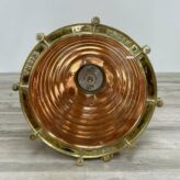 Large WISKA Copper and Brass Beehive Pendant Light