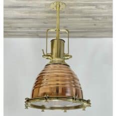 Large Pendant Light - Copper and Brass Wiska Beehive