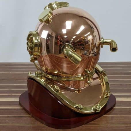 Mark V Morse Reproduction US Navy Diving Helmet 04 Air Valves of Mark V Morse Reproduction US Navy Diving Helmet
