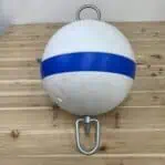 White and Blue Mooring Buoy