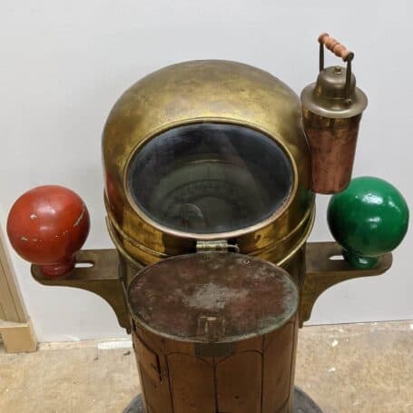 Rare Vintage Hezzanith Binnacle with Compass 05 Vintage Hezzanith Mark VII Binnacle with Compass