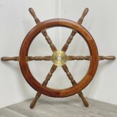 Replica 30.5 Hardwood Ships Wheel With Brass Hub