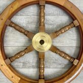 Replica 30.5 Hardwood Ships Wheel With Brass Hub