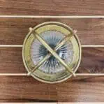 Ribbed Globe Brass Maritime Ceiling Light