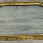 Salvaged Brass Porthole Window 20.5 x 28.25 Inch (with or without mirror