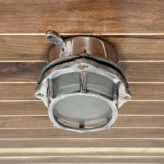 Small Frosted Aluminum Industrial Ceiling Or Passageway Light