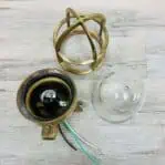 Small Vintage Brass Single Conduit Brass Ceiling Light
