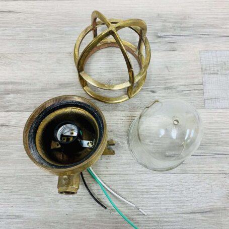 Small Vintage Brass Single Conduit Brass Ceiling Light (6) Small Vintage Brass Single Conduit Brass Ceiling Light