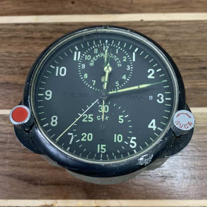 Soviet Mechanical Aviation Watch Clock Stopwatch Time Fly Chronograph