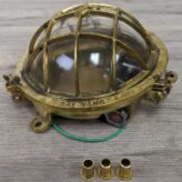 Vintage 6 Bar Brass Ceiling Light - Modified for Quick Installation 011