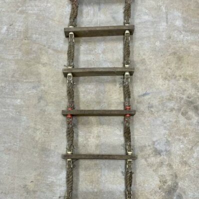 Vintage 6 Step Nautical Wood Rope Ladder