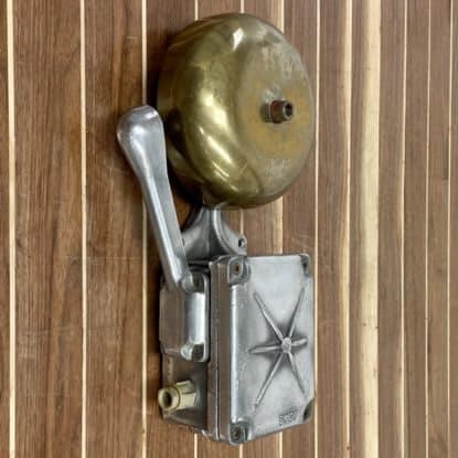 Vintage Aluminum and Brass Emida Alarm Bell