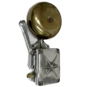 Vintage Aluminum and Brass Emida Alarm Bell