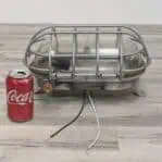 Vintage German Aluminum Caged Ceiling Light