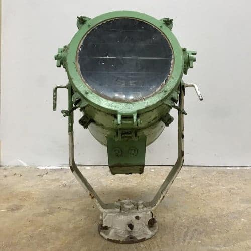 Vintage Nautical Unpolished Aluminum Signal Lamp