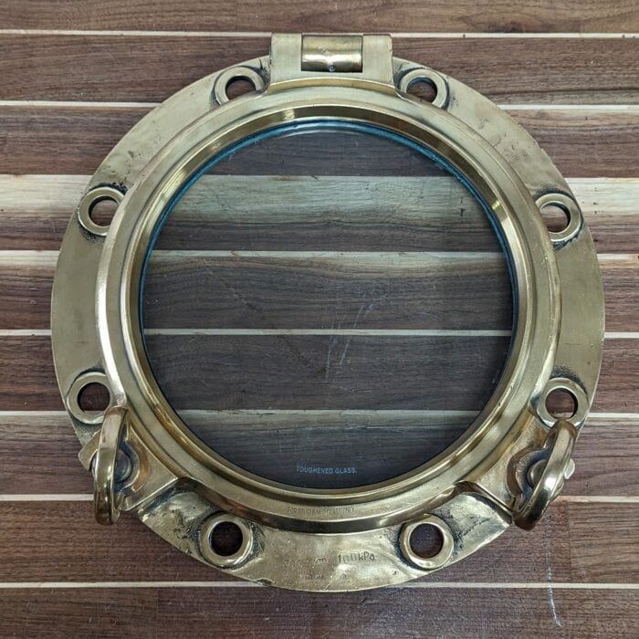 Vintage Polished Brass Nautical Ships Porthole 18 Inch 01