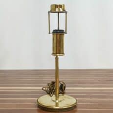 Vintage Scandinavian Nautical, Navy Table Lamp in Brass, 1960s 01