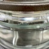 Vintage VEB Schiffslaternenwerk Galvanized Fresnel Lens Running Light-chipped glass