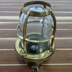 Weathered Small Brass Ceiling Light 02