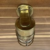 Weathered Solid Brass Dock Light-With Broken Cage