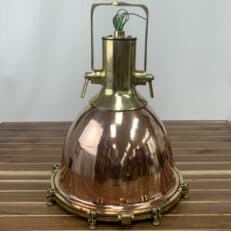 Large Brass and Copper Pendant Light - Wiska Smooth