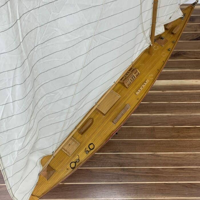 One-Mast Wooden Schooner Model