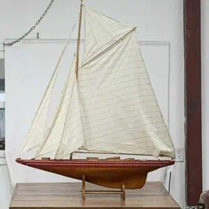 One-Mast Wooden Schooner Model