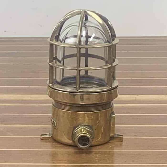 Vintage CENTURION Brass Ceiling Light With Side Conduits