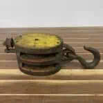 Vintage Great Lakes Double Wood Block Pulley