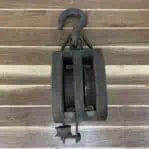 Vintage Great Lakes Double Wood Block Pulley