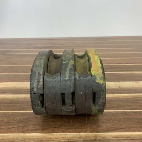 Vintage Double Wood Block Pulley-Great Lakes Vintage Double Wood Block Pulley-Great Lakes