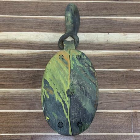 Vintage Double Wood Block Pulley-Great Lakes Vintage Double Wood Block Pulley-Great Lakes