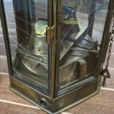 Pair of Vintage Brass Oil Lanterns by Eli Griffith & Sons-base