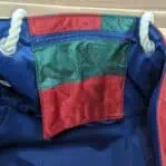 maritime flag tote bag interior and handle detail