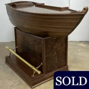 Custom Handmade Walnut Boat Bar