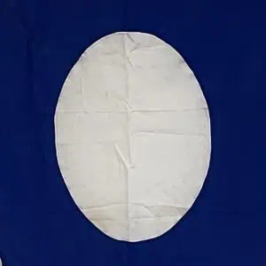 Full view of the International Code of Signals numeral 2 maritime flag with a blue background and centered white oval.