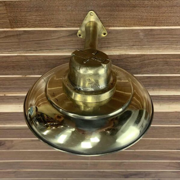 Amber Glass Cast Brass Wall Light With Arm