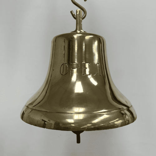 close-up of bell hanging
