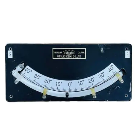 White background: Vintage Marine Inclinometer, Utsuki Keiki Co.