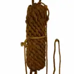 Vintage Natural Rope Boat Bumper close-up showing handmade rope weave