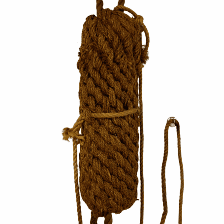 Vintage Natural Rope Boat Bumper (4) Vintage Natural Rope Boat Bumper close-up showing handmade rope weave