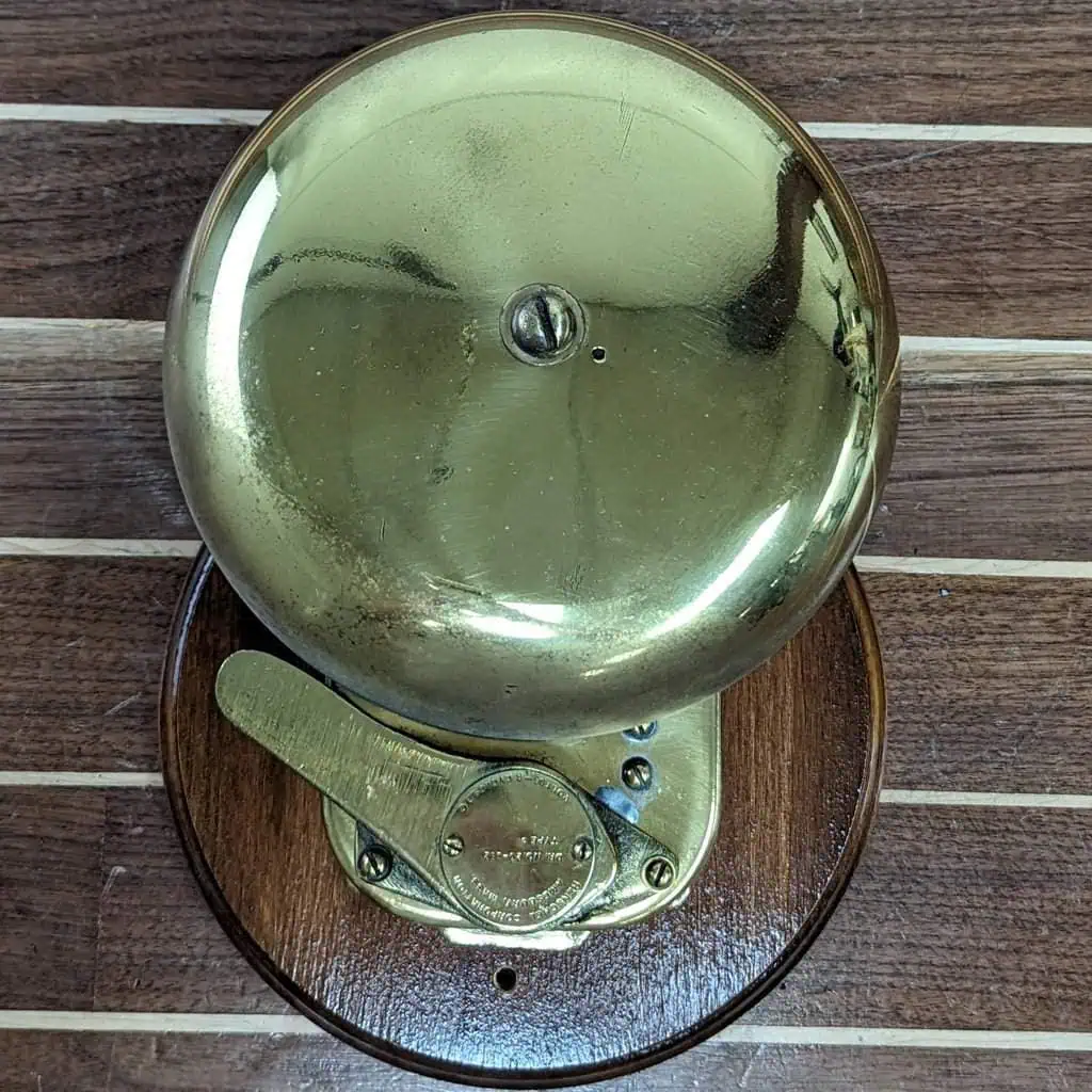80’S★海賊★ハンドベル★呼び鈴★パイレーツ★ビンテージ★スカル★人形★船長★ Vintage Brass Henschel Corporation Ship Bell Type 8 No 20-162