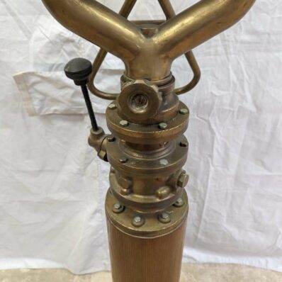 20th Century Brass and Copper Deluge Gun on Wooden Stand 04