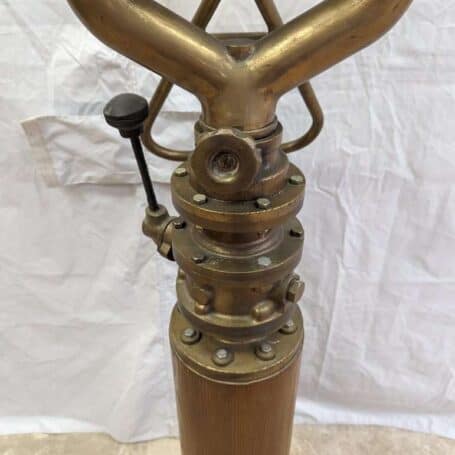 20th Century Brass and Copper Deluge Gun on Wooden Stand 04 20th Century Brass and Copper Deluge Gun on Wooden Stand 04