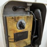 Brass Henschel Corporation Sound-Powered Telephone with Splash-Proof Pedestal 06