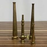 Vintage Set Of Four Brass Fire Nozzles